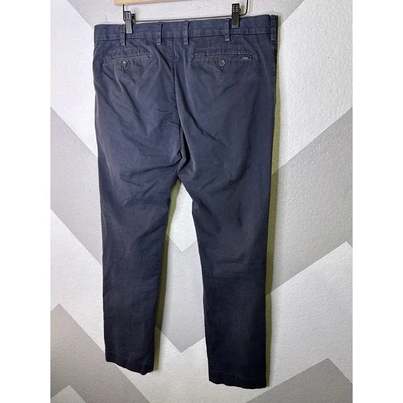 Polo Ralph Lauren Men Pants 35x32 Navy Blue Cotton Stretch Slim Fit Actual 36x30 - Picture 6 of 11